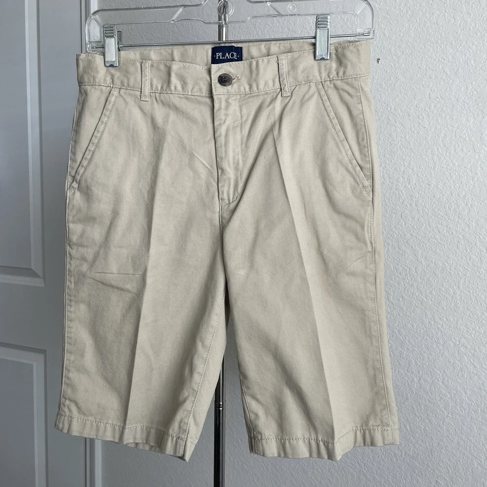 The Children's Place Beige Shorts Boys Kids Size 14 Khaki Casual Uniform Office